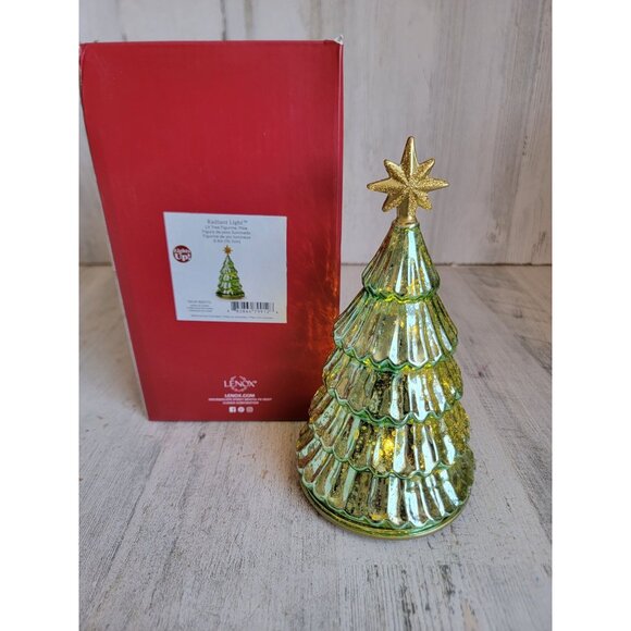 Lenox radiant light lit tree figurine Pine Xmas home decor light up - Picture 1 of 6